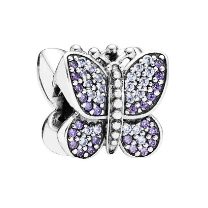 New 925 Sterling Silver Butterfly Flower Bell Charm Of Ley 925 Chain Bead Fit Original Bracelet Accessories DIY Ladies Jewelry