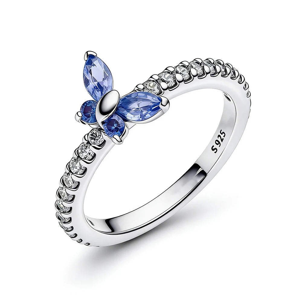 New S925 Silver Shining zircon Ring Women Geometric Design Minimalist Fashion Jewelry Engagement Wedding Party Gifts Trendy
