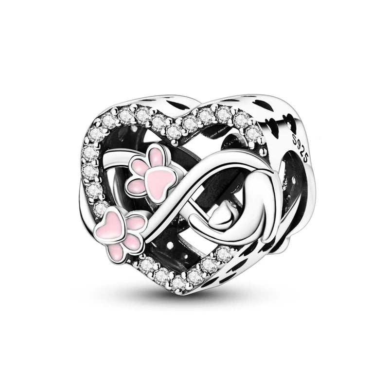 Heart Shape Series 925 Sterling Silver Charms Beads Fit Original Bangle Bracelet Pendants Diy Jewelry Gift For Women