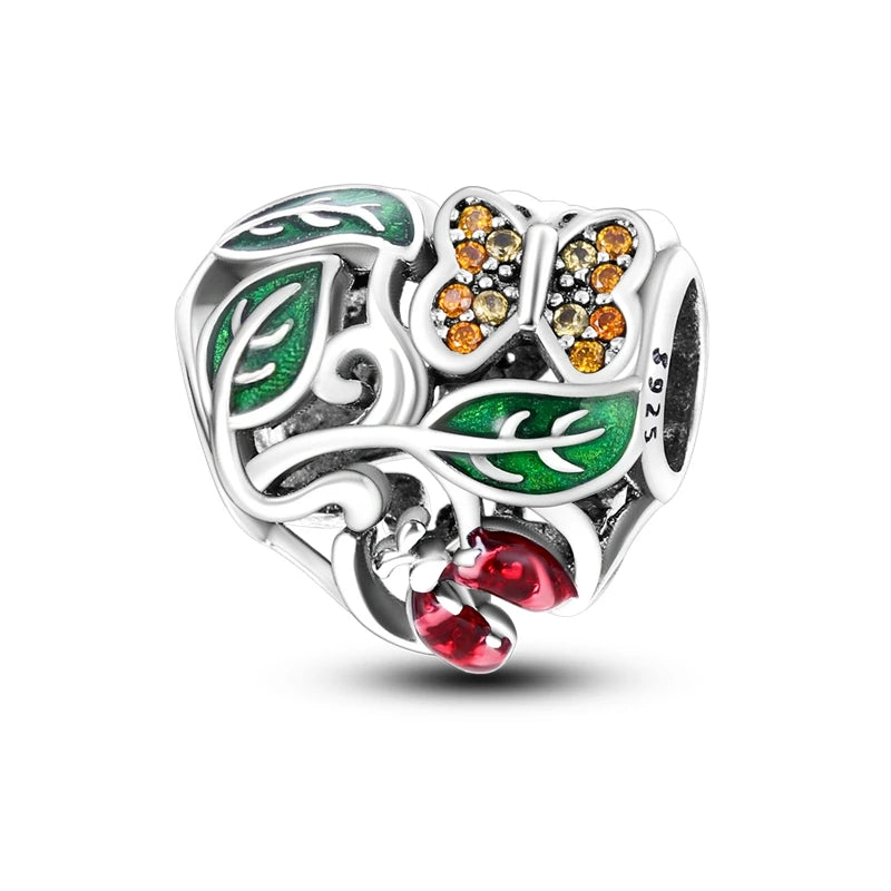 Heart Shape Series 925 Sterling Silver Charms Beads Fit Original Bangle Bracelet Pendants Diy Jewelry Gift For Women