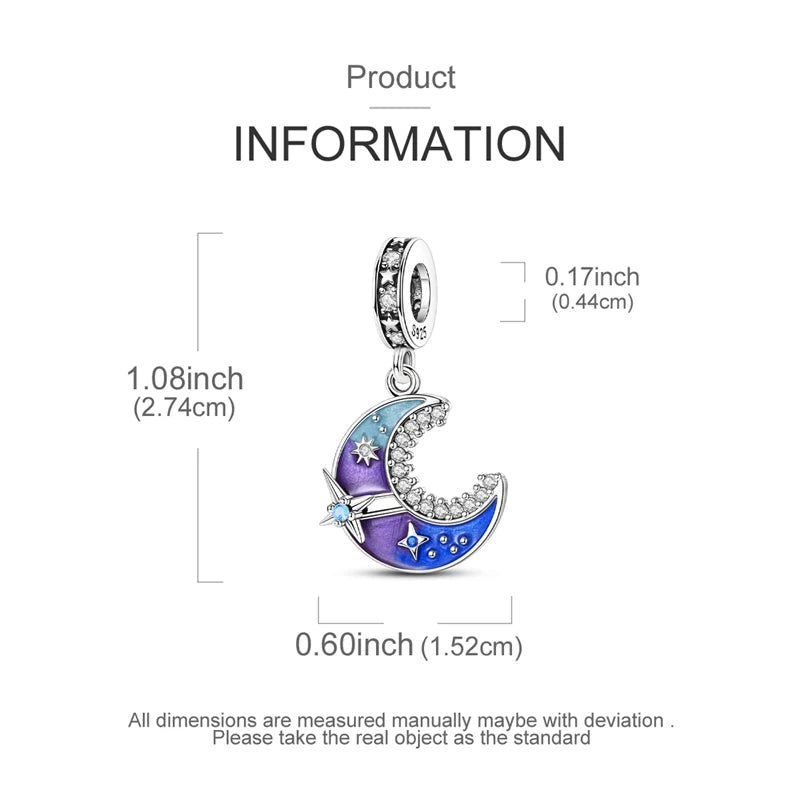 925 Silver Charms Van Gogh Starry Night Easter Egg Beads Pendant Fit 925 Original Bracelet DIY Woman Jewelry Gift
