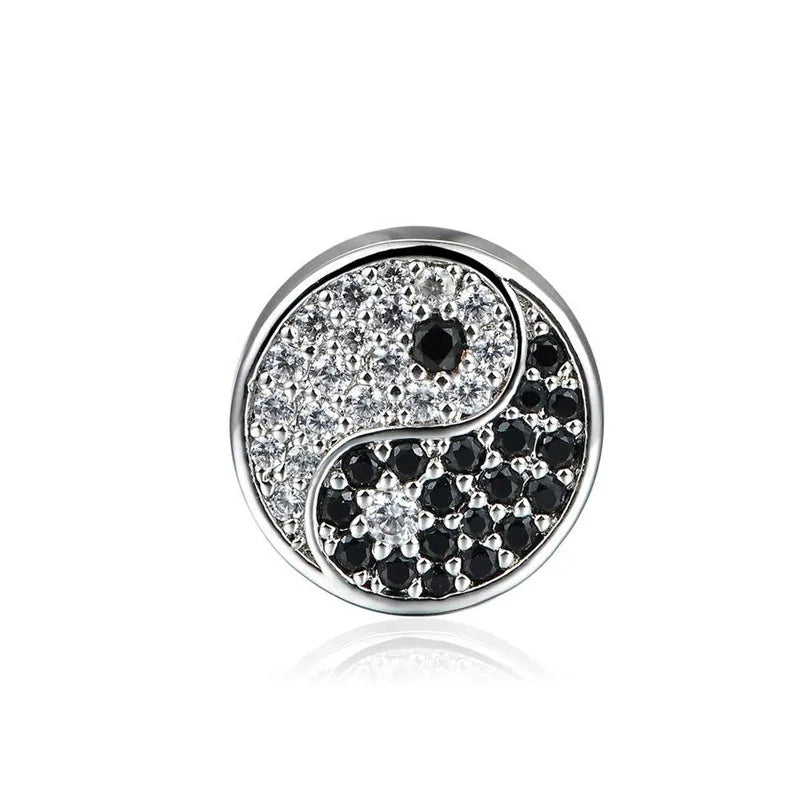Europe New 925 Silver Tai Chi Bead Buddha Charm cross Saint Pendant DIY Women man Jewelry Fit Original Bracelet Accessories Gift