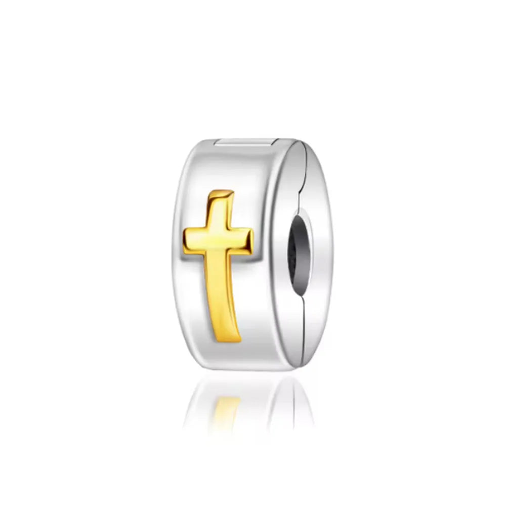 Europe New 925 Silver Tai Chi Bead Buddha Charm cross Saint Pendant DIY Women man Jewelry Fit Original Bracelet Accessories Gift