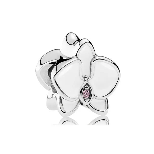 New 925 Sterling Silver Butterfly Flower Bell Charm Of Ley 925 Chain Bead Fit Original Bracelet Accessories DIY Ladies Jewelry