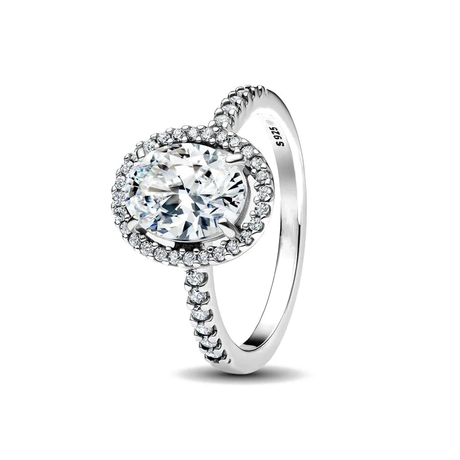 New S925 Silver Shining zircon Ring Women Geometric Design Minimalist Fashion Jewelry Engagement Wedding Party Gifts Trendy